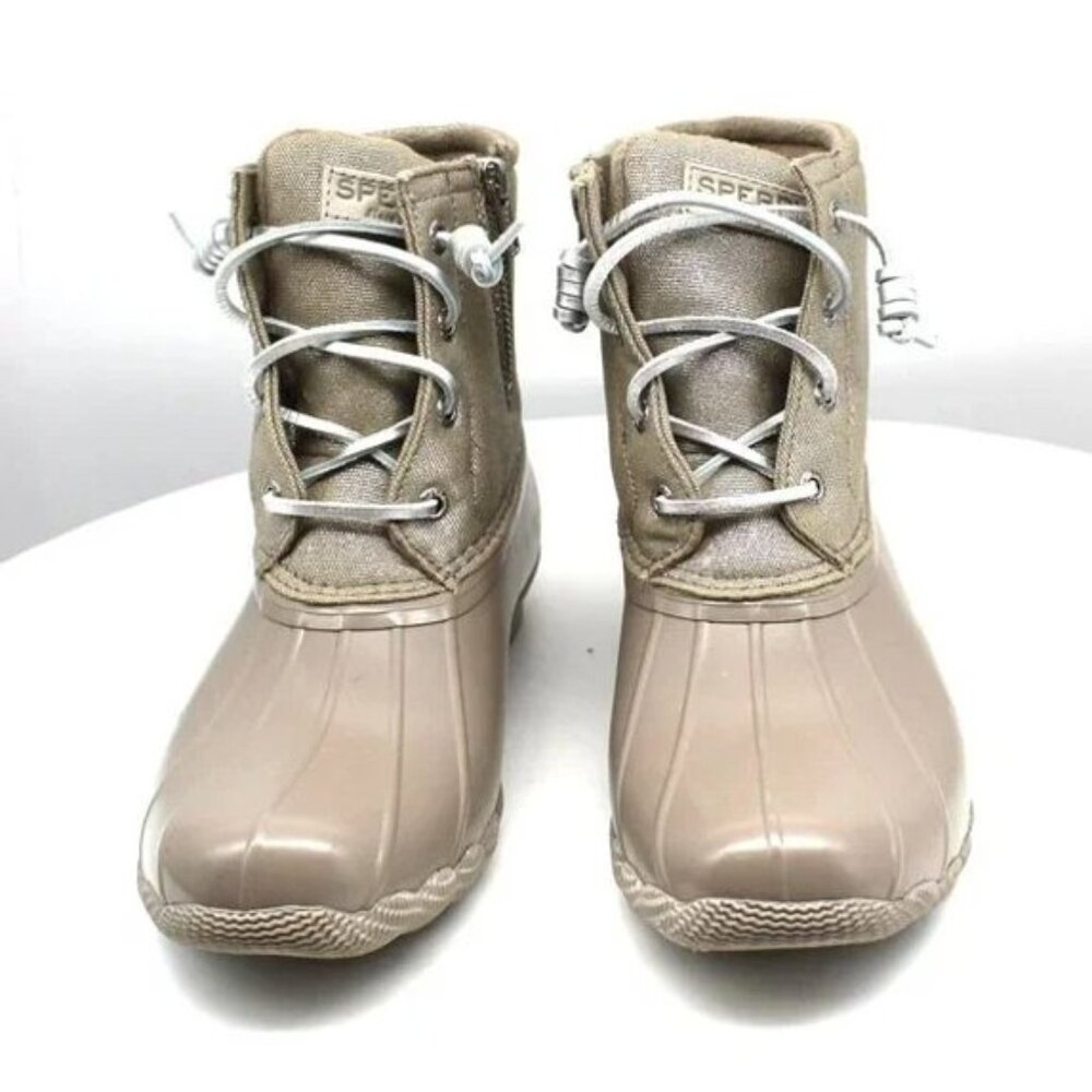Sperry Women's Saltwater Sparkle Dove‎ Rain Boot